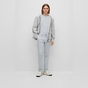 SLIM-FIT TROUSERS IN STRETCH-COTTON SATIN -H